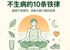 不生病的10条黄金铁律，不用花钱，守住身体一辈子底气